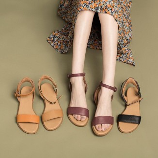 Handmade Leather Donddi sandals For Women Yellow/Black/Purple/Brown