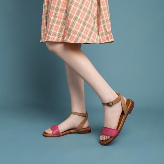 Leather Donddi sandals For Women Handmade Yellow/Green/Coffee/Orange/Blue/Red/Beige