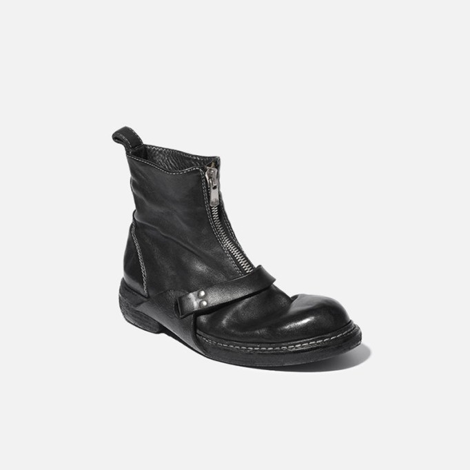 Goodyear Welt Horse Leather Martin Boots Handmade Short Boots For Women Sweet and Cool in Black