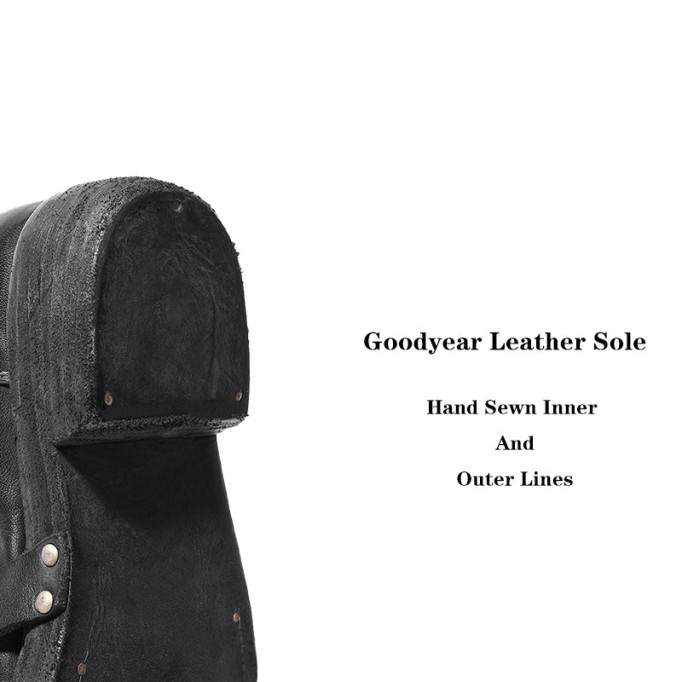 Goodyear Welt Horse Leather Martin Boots Handmade Short Boots For Women Sweet and Cool in Black