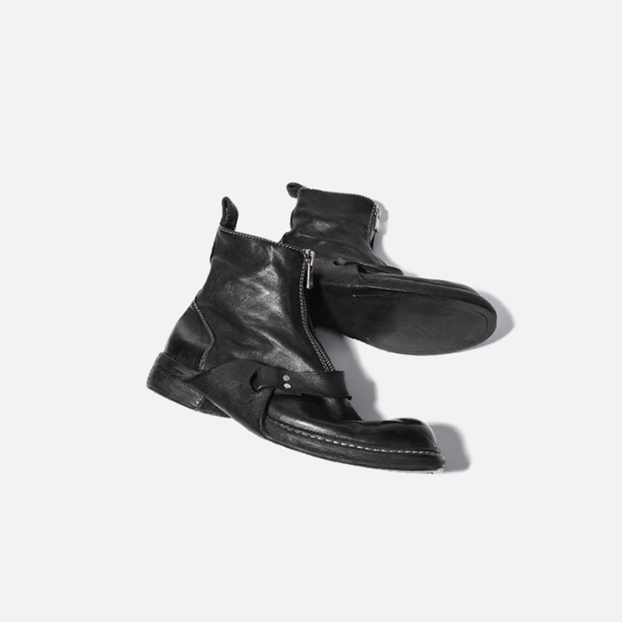 Goodyear Welt Horse Leather Martin Boots Handmade Short Boots For Women Sweet and Cool in Black