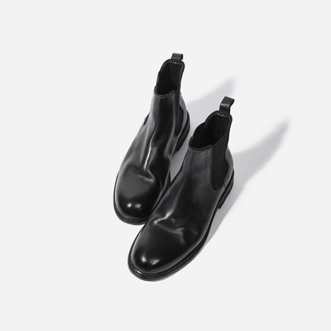 Goodyear Welt Baby Calf Full Grain Chelsea Boots For Women In Black/Brown Genuine Leather Sole