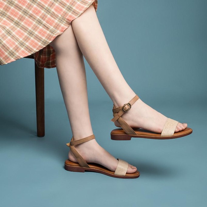 Handmade Leather Donddi sandals For Women Yellow/Green/Coffee/Brown/Blue/Red/Beige