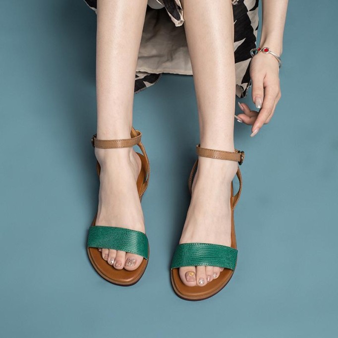 Handmade Leather Donddi sandals For Women Yellow/Green/Coffee/Brown/Blue/Red/Beige