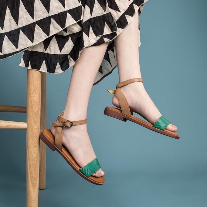 Handmade Leather Donddi sandals For Women Yellow/Green/Coffee/Brown/Blue/Red/Beige