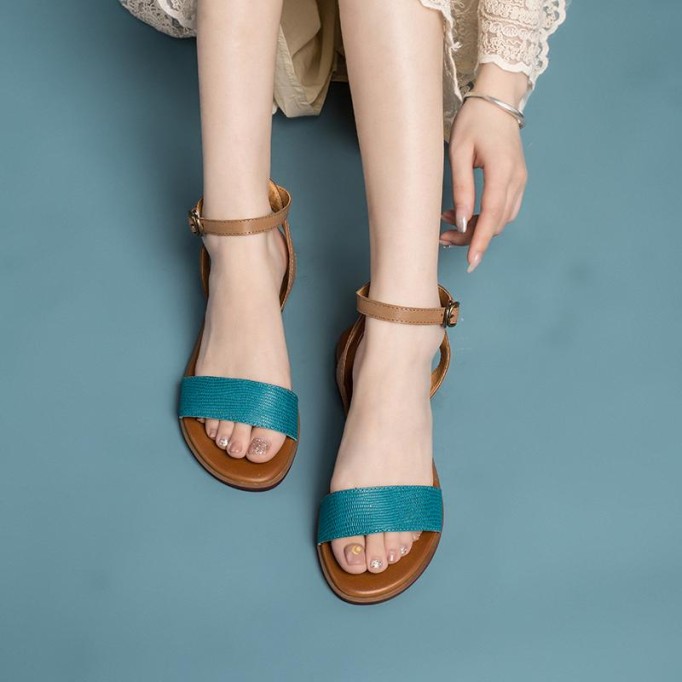 Handmade Leather Donddi sandals For Women Yellow/Green/Coffee/Brown/Blue/Red/Beige