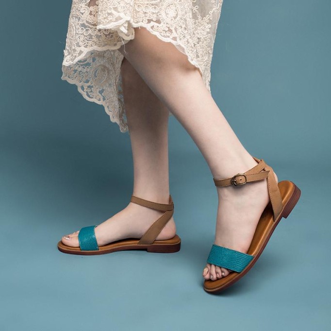 Handmade Leather Donddi sandals For Women Yellow/Green/Coffee/Brown/Blue/Red/Beige