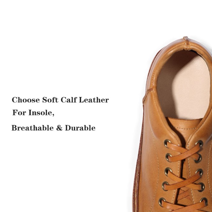 Goodyear Leather Oxfords For Women Retro Lace Up Flats Leather Sole in Green/Brown