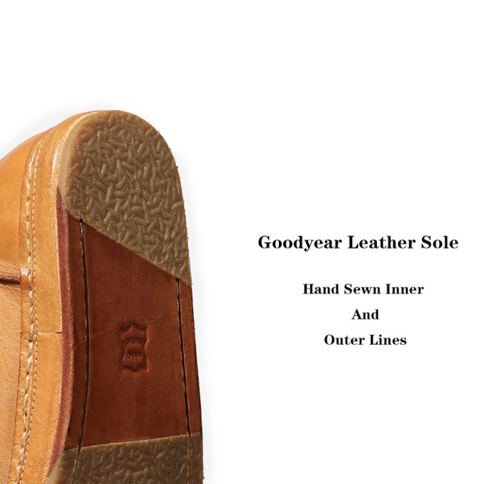 Goodyear Leather Oxfords For Women Retro Lace Up Flats Leather Sole in Green/Brown