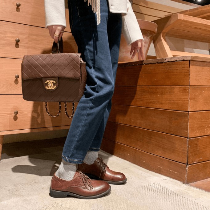 Lace Up Leather Derby Shoes for Women Round Toe Soft Oxford Shoes in Black/Brown