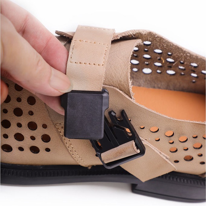 Womens Handmade Soft leather Chunky Oxfords & Tie Shoes Grey white/Coffee