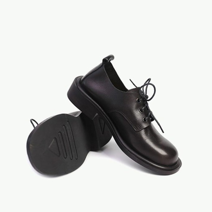 Round Toe Oxfords & Tie Shoes For Women Handmade Full Grain Leathe Coffee/Brown/Black//BrownNew/BlackNew