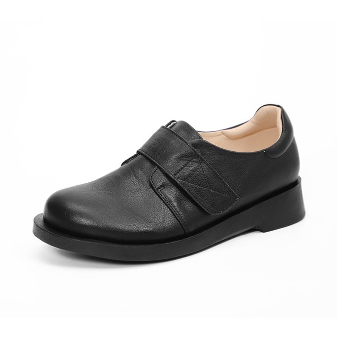 Handmade Retro Soft Leather Oxford Shoes in Black/Brown Student Shoes