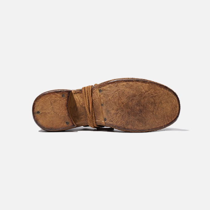 Goodyear Horse Leather Derby Shoes For Women Retro Lace Up Block Oxfords Leather Sole in Black/Brown