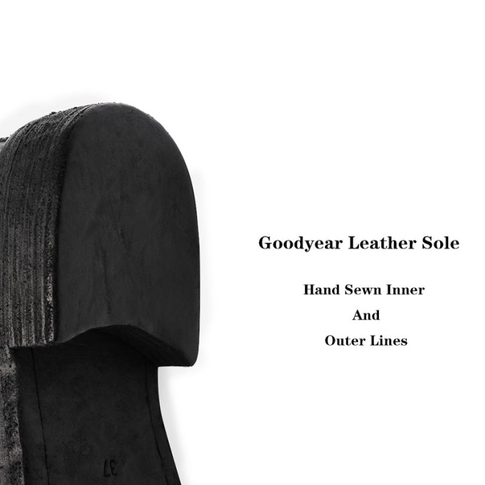 Goodyear Horse Leather Oxfords For Women Classic Leather Sole Derby in Red/Black