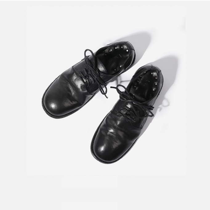 Goodyear Horse Leather Oxfords For Women Classic Leather Sole Derby in Red/Black