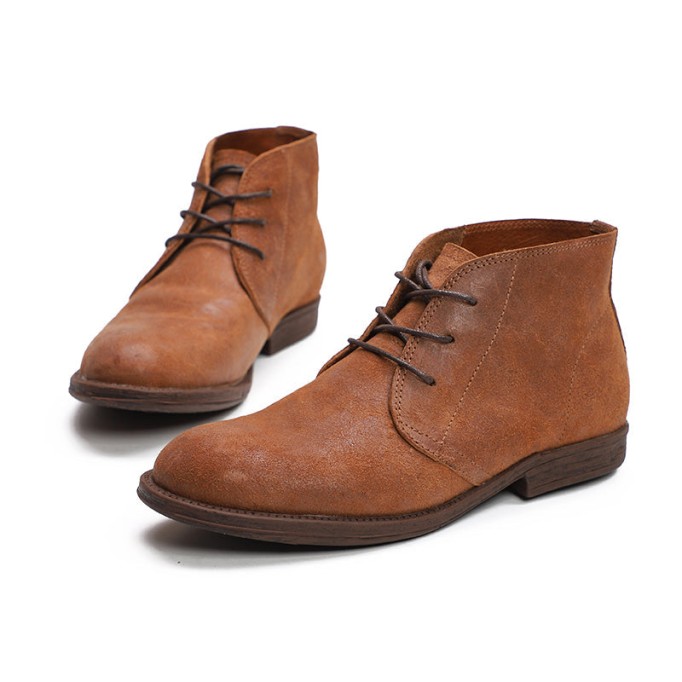 Oxfords For Women Lace Up Flat Sole Ankle Boots Handmade Matte Leather Martin Boots Coffee/Brown