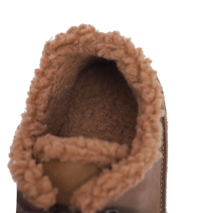 Handmade Soft Leather Color Blocking Lace Up Flats Oxford Coffee/Khaki