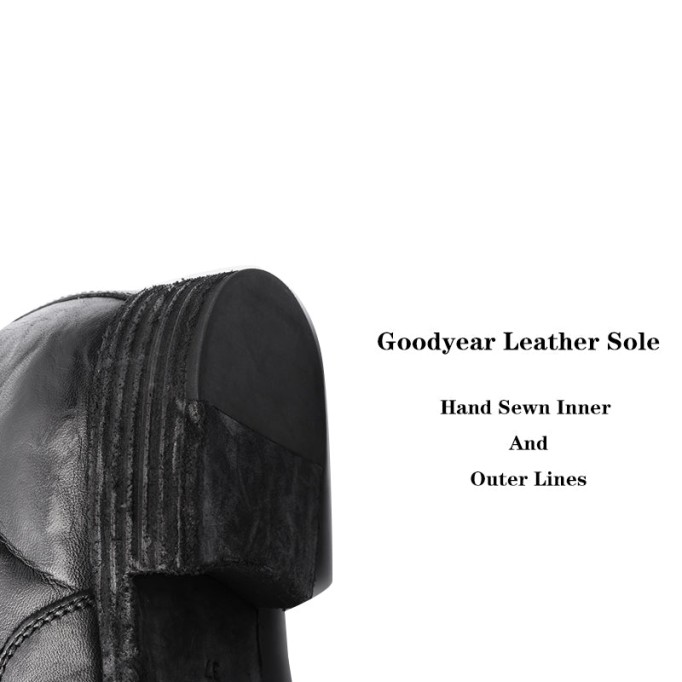 Goodyear Horse Leather Shoes For Women Classic Loafers Leather Sole in Brown/Coffee