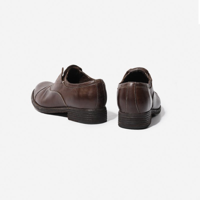 Goodyear Horse Leather Shoes For Women Classic Loafers Leather Sole in Brown/Coffee