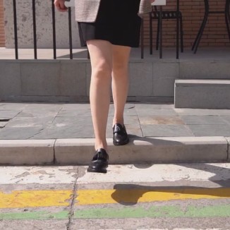 Waxing leather Brogue Loafers Womens Handmade Wingtip Shoes in Black/Coffee/Brown/BrownNew