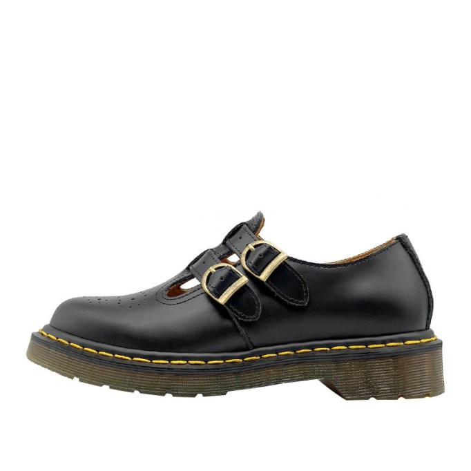 Handmade Retro Waxing leather Flat Mary Jane Shoes For Women Round Toe Black/Brown/Black1/White