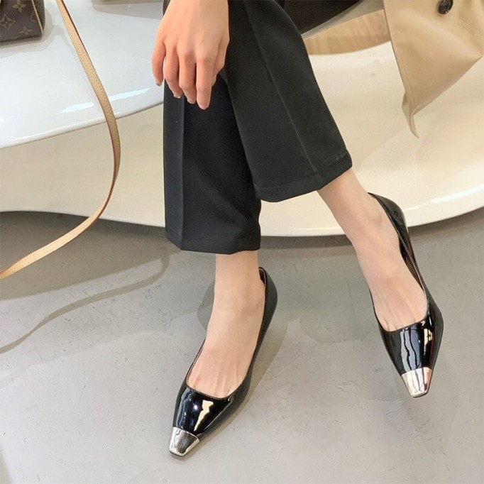 Handmade Sheepskin Square Toe Pumps 6cm Heel In White/Khaki/Black Fashion Style