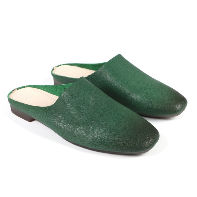Handmade Leather Summer Slippers Mules Green/Brown/Coffee/Blue/Green 2/Reddish brown/Grey white/Brown 2/Khaki/Yellow/Dark coffee