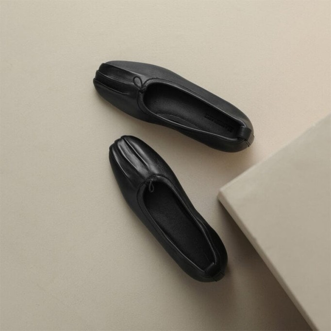 Soft Leather Flat Slip on Loafers for Women Handmade Black/Apricot/Beige