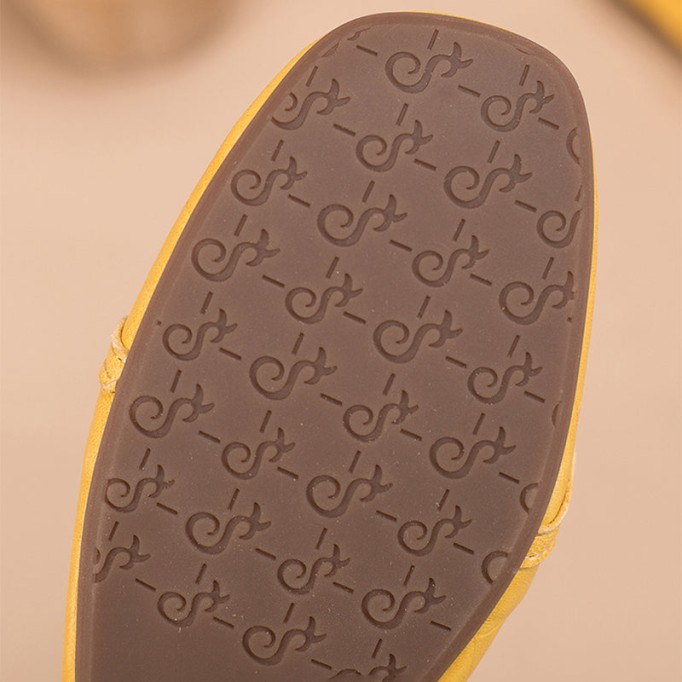 Retro Horsebit-Detailed Leather Loafers for Women Pink/Yellow/Grey/Pumpkin