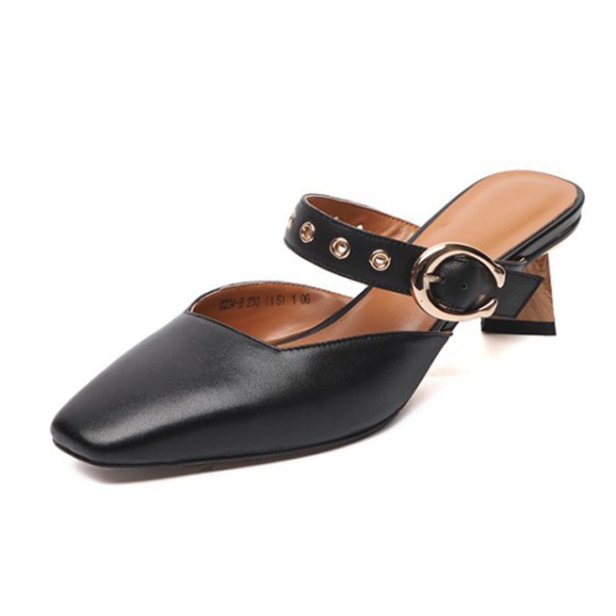 Handmade Retro Leather Mary Jane Slippers For Summer Designer Shoes