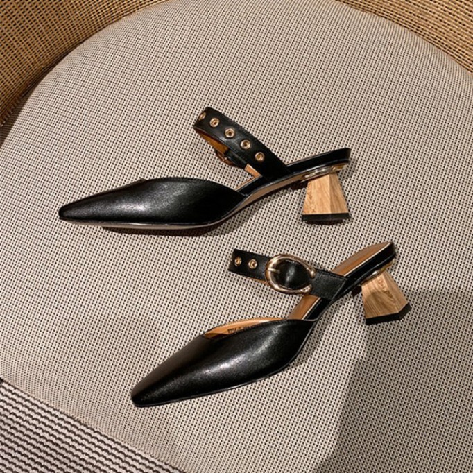 Handmade Retro Leather Mary Jane Slippers For Summer Designer Shoes