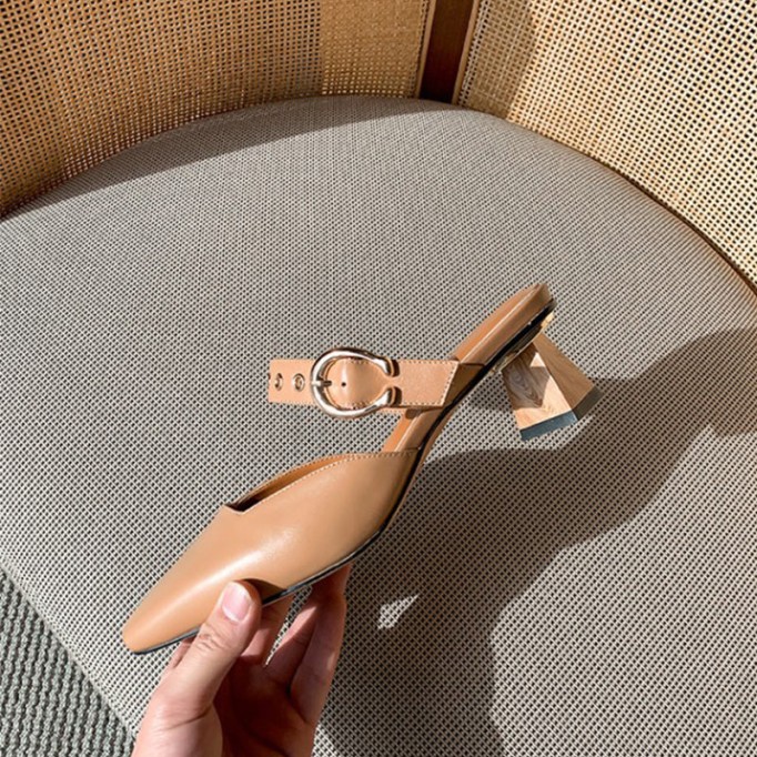 Handmade Retro Leather Mary Jane Slippers For Summer Designer Shoes