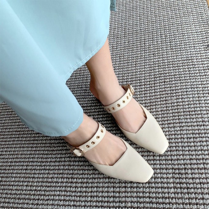 Handmade Retro Leather Mary Jane Slippers For Summer Designer Shoes