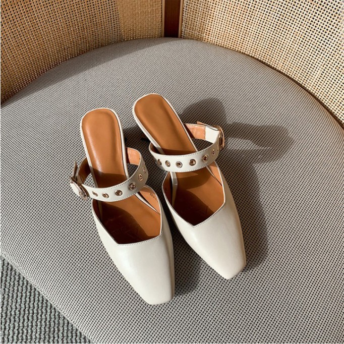 Handmade Retro Leather Mary Jane Slippers For Summer Designer Shoes