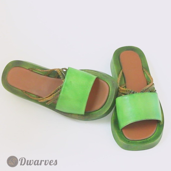 Handcrafted Woven Summer Slippers Black/Beige/Coffee/Green