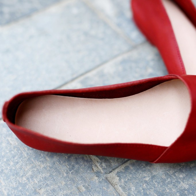 Designer Shoes Genuine Leather Slip-on For Women Handmade Pointed Toe Flats Green/Yellow/Red/Black/Grey