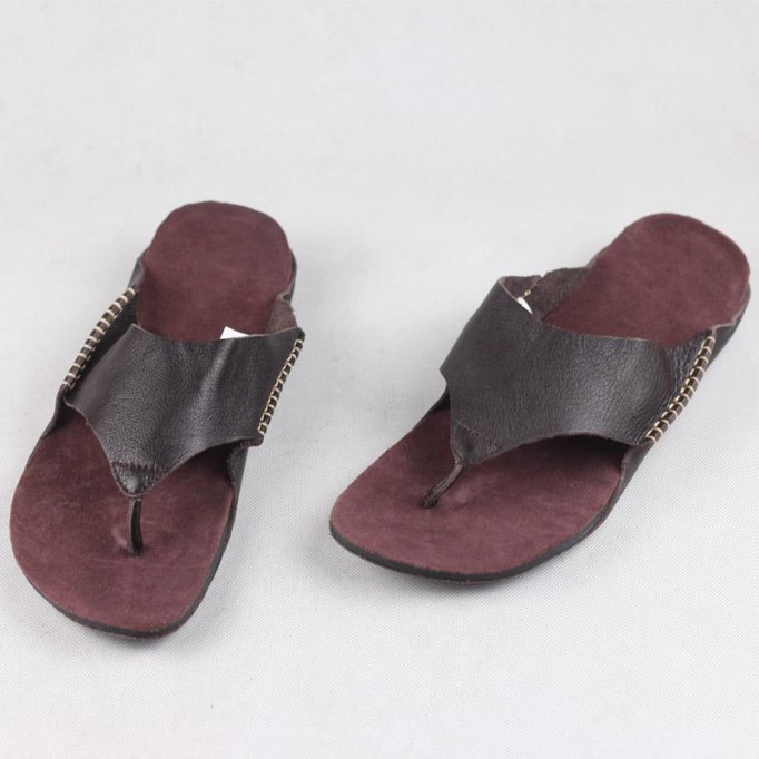 Comfy Leather Thong Sandals Soft Casual Flip Flops Slippers