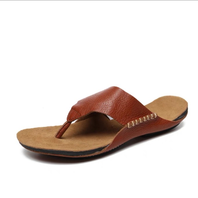 Comfy Leather Thong Sandals Soft Casual Flip Flops Slippers