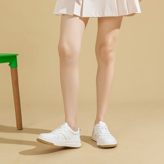 Women's Causal Genuine leather Chunky Sneakers - Beige