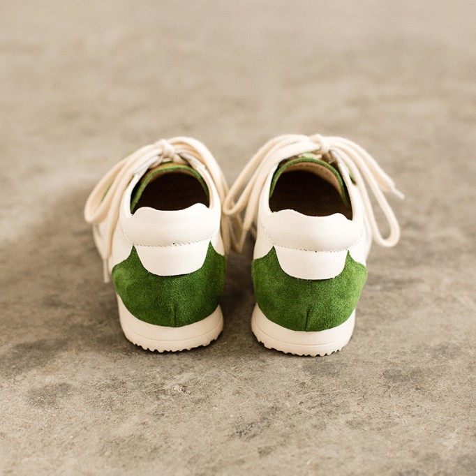 Handmade Soft Leather Colorful shoes for women Lace up Sneakers Designer Shoes Red/Khaki/Green/Blue