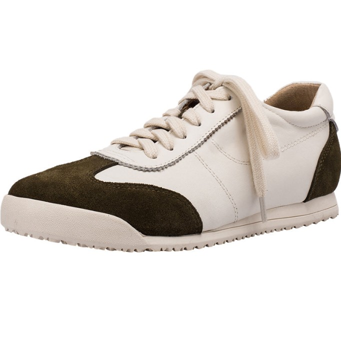 Handmade Soft Leather Colorful shoes for women Lace up Sneakers Designer Shoes Red/Khaki/Green/Blue