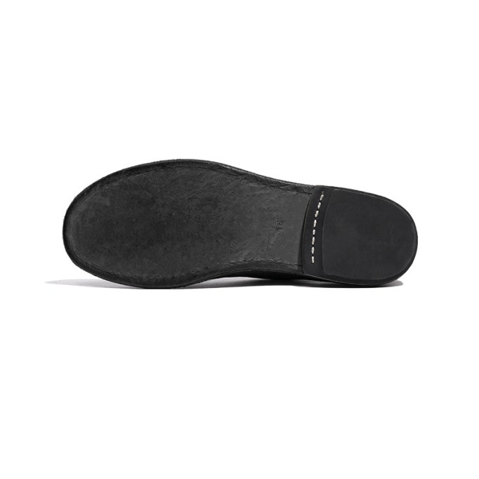 Goodyear Hourse Leather Derby Shoes For Women Lace Up Flat Oxfords Leather Sole in Black/Green