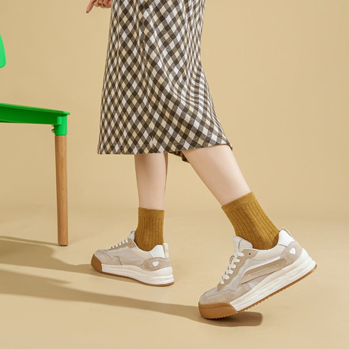 Women's Original Sole Low-top Sneakers in Grey/Apricot