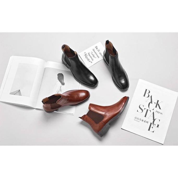 Chelsea Boots Women Genuine Calfskin Leather Plus Size Autumn Winter Fashion Brand Ankle Shoes Handmade