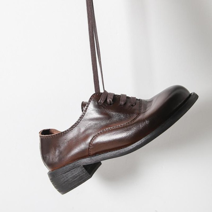 Retro Leather Oxford Shoes For Women Handmade Black Mori Girl Student Shoes Designer Shoes