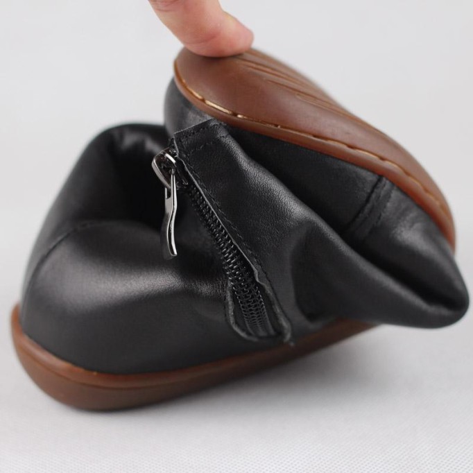 Retro Women Leather Ankle Boots Casual Walking Boots Soft Sole Flats Loafers