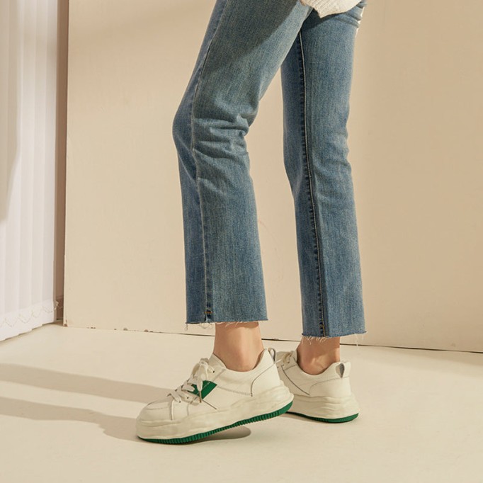 Women's Original Sole Low-top Sneakers in Yellow/Green Contrasting