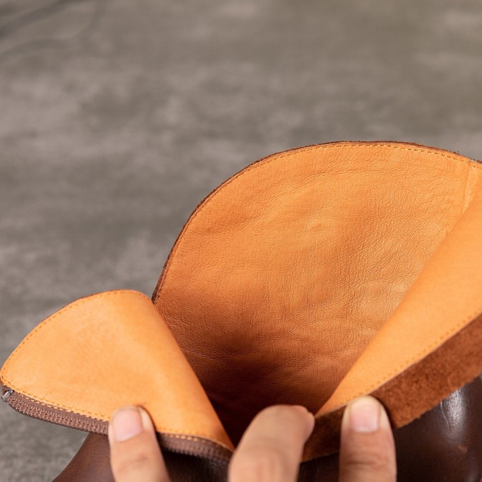 Retro Nubuck Boots For Womens Leather Platform Boots Black/Coffee