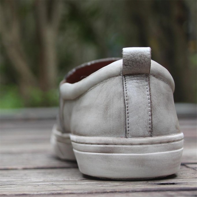 Handmade Women’S Low Top Fashion Leather Sneakers Hand-Painted Cats